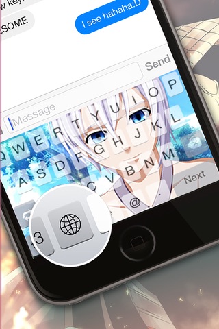 Custom Keyboard Cartoon Anime Manga : Color & Wallpaper Themes in Fairy Tail Style screenshot 2