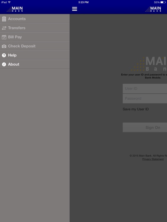 Main Bank Mobile for iPad screenshot-3