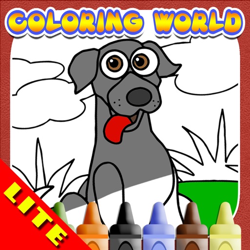 Dog Coloring World: First Fingerpaint and Emoji Art Color Book For Kids! iOS App