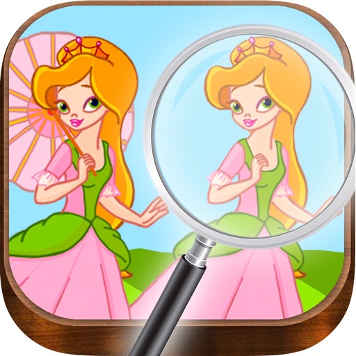 Find the difference: learning game princesses icon