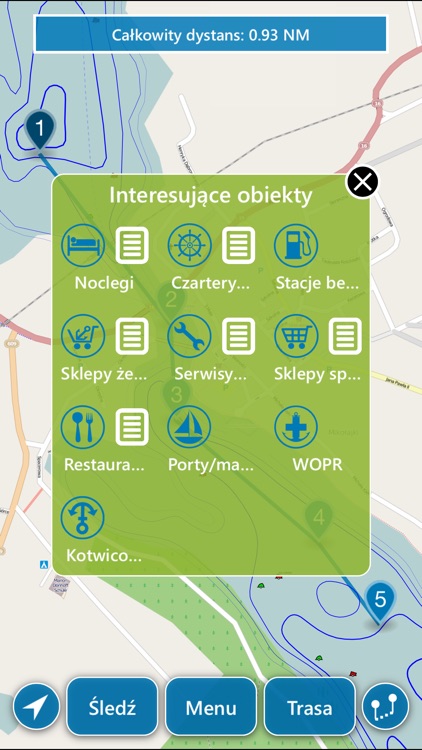 NaviApp Mazury -  żeglarska nawigacja po mazurskich jeziorach