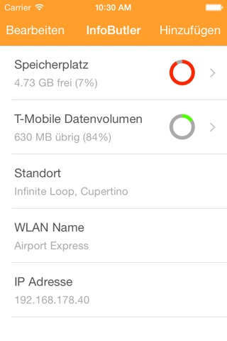 InfoButler - Datenvolumen und mehr als Widget screenshot 2