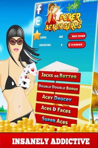 " A Beach Girls Poker - Hold’em Deluxe Card's Tournaments in Summer Casino screenshot 2