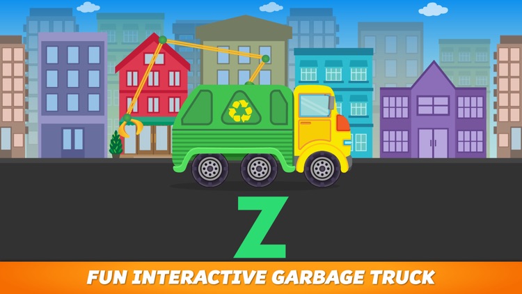 ABC Garbage Truck Free - an alphabet fun game for preschool kids learning ABCs and love Trucks and Things That Go screenshot-3