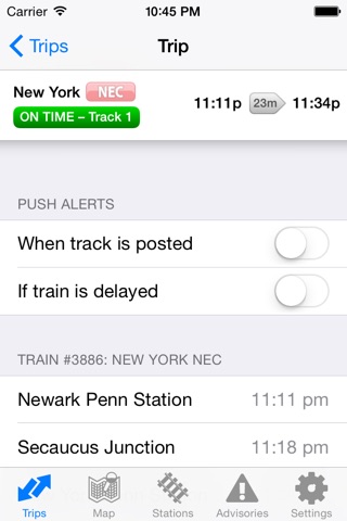 iTrans NJT Rail Schedules and Alerts screenshot 4