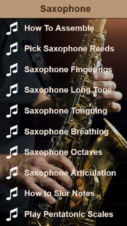 Saxophone Lessons - Learn To Play The Saxophone