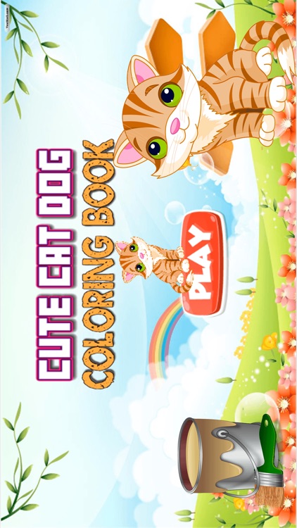 Cute Cat & Dog Coloring Book - All In 1 Animals Draw, Paint And Color Games HD For Good Kid