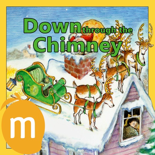 Down Through The Chimney - Read along interactive Christmas eBook in English for children with puzzles and learning games icon