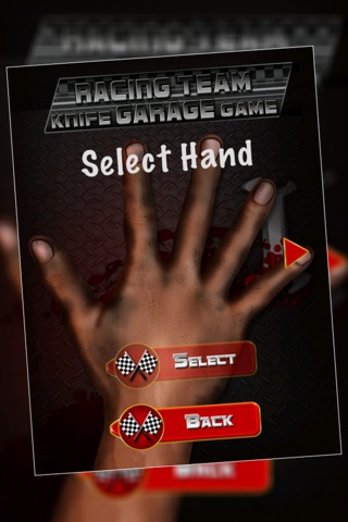 Racing Team Knife Garage Game : The Race across your finger - Gold screenshot 2