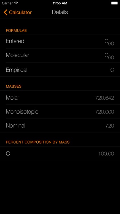 ChemTrix Elements, The Free Chemistry Calculator