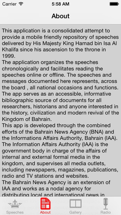 King Hamad's Speeches