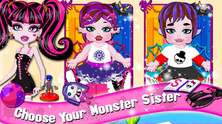 NewBorn Twins Monster Sister free girls games screenshot-4