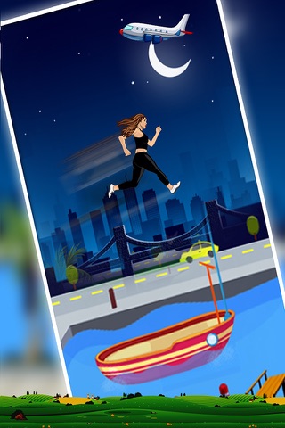 Amateur Lady Run : Moon Night Escape Challenge screenshot 2