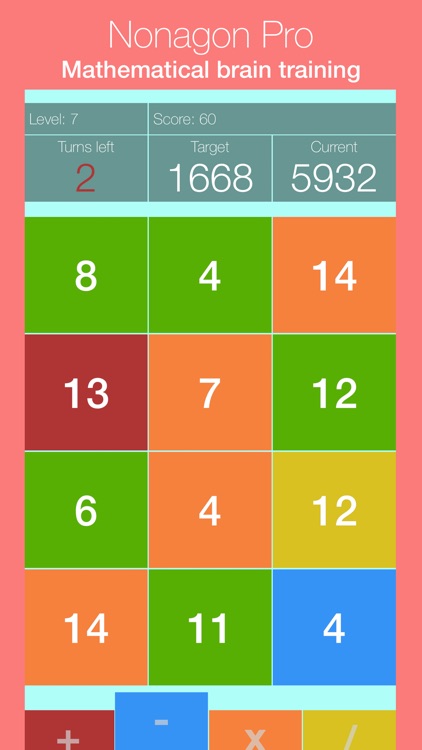 Nonagon Pro - Mathematical brain training screenshot-0
