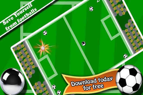 WRONG WAY DODGE : 100 Soccer Balls (a 2 player ball dodge game) screenshot 2