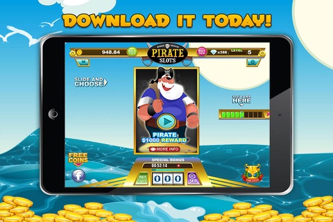 Buried Treasure Pirate Slots - * Treasure Ship of Booty Bay * : Free Casino Games screenshot 3