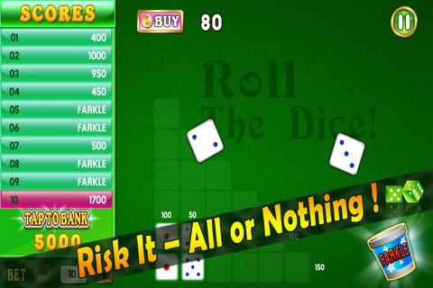 Farkle Blitz Free HD - Farkel Roller Addict Roll Zilch or Zonk 5 Dice with Buddies App screenshot 4