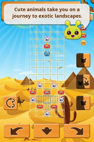 Free Happy Animals - A Columns Style Match Three Game Featuring Cute Animals. screenshot 4