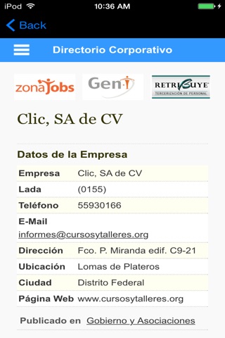 Directorio Corporativo screenshot 3