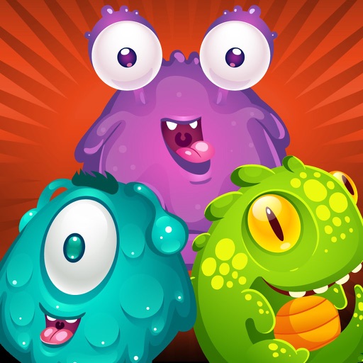 Aaaaah! Gummy Monsters Match Jelly Drop 3 icon