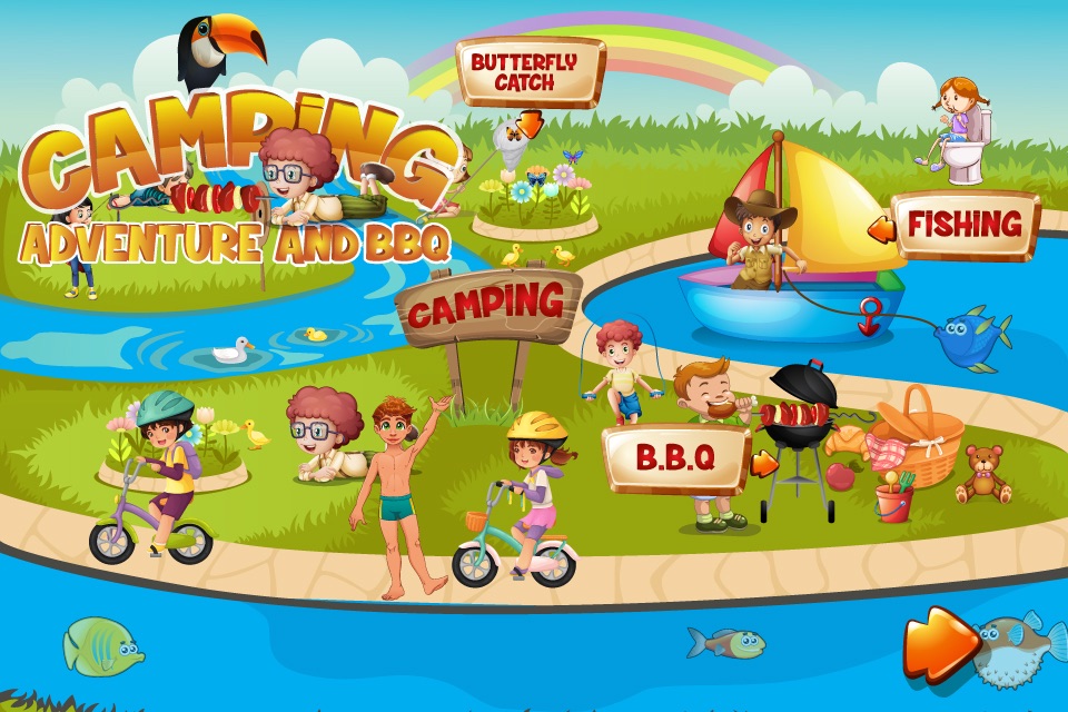 Camping Adventure & BBQ - Outdoor cooking party and fun game screenshot 2