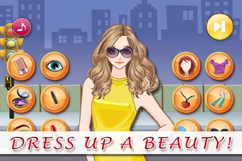 Town Streets Walk - Make Up. Girls fashion line saga. screenshot 2