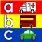 Learn a-z through transportation vehicles starting with every letter of the alphabet such as airplane, dump truck, kayak and many more