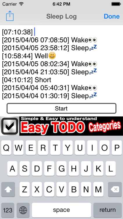 Sleep Log Free screenshot-3