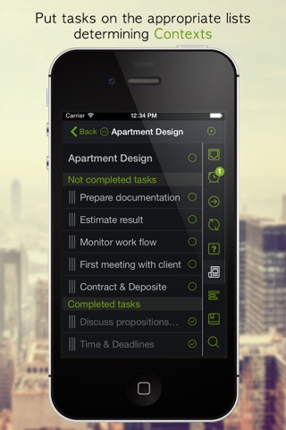 GTD Manager for iPhone screenshot 2