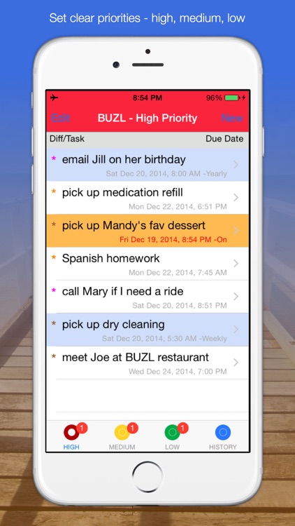 BUZL Free: Priority List, Task Actions & Reminders
