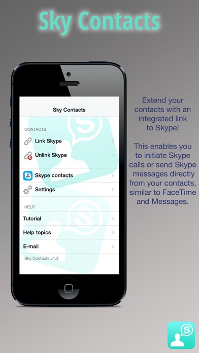 Sky Contacts - Start Skype calls and send Skype messages from your contacts Screenshot 3