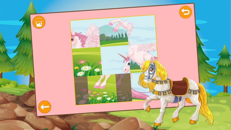 Kids Sliding Puzzle Horses screenshot-3