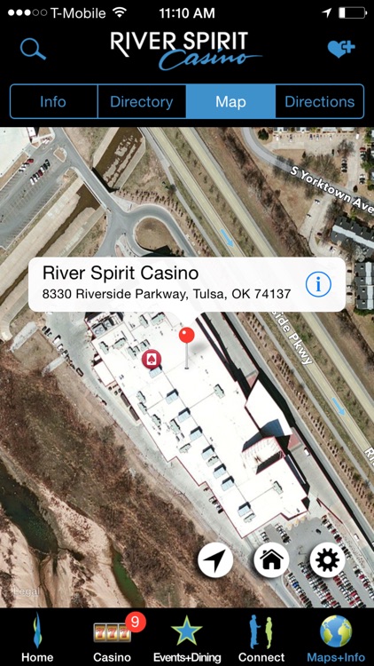 River Spirit Casino Site Map
