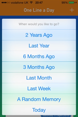One Line a Day - Diary App screenshot 2