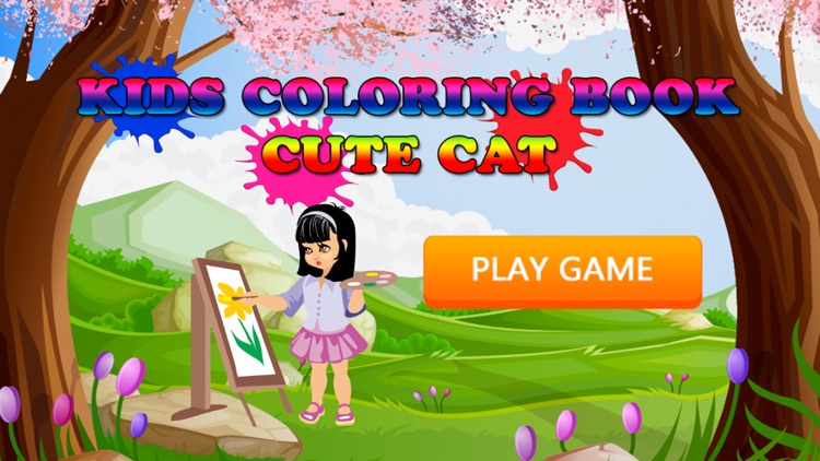 Free Kids Coloring Book - Sketch Cute Cat Learning for Fun