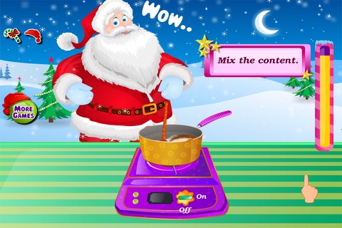 Chocolate Flap Jacks With Santa - Christmas Games screenshot 2