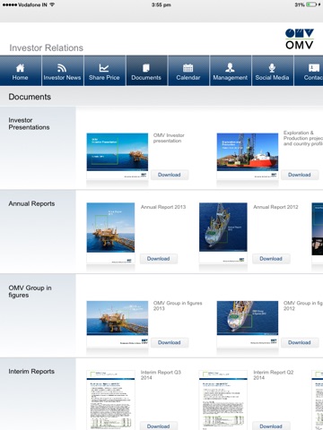 OMV Investor Relations screenshot 3