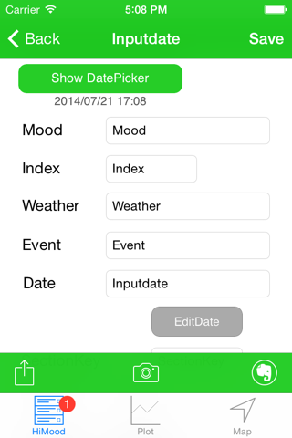 HiMood - a simple mood logger screenshot 2