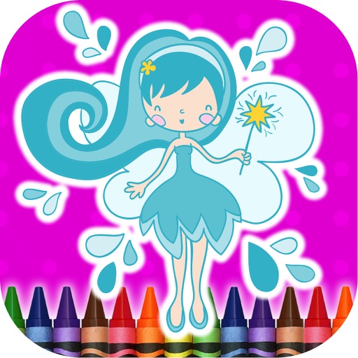 Coloring Book Fairy Icon