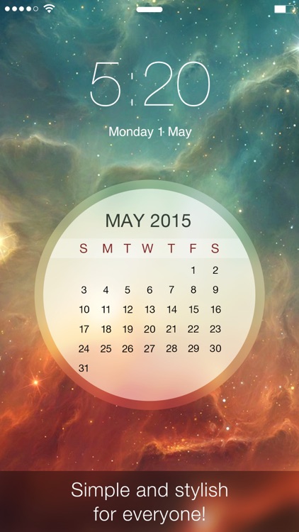 Calendar Lock Screens - Free Calendar Wallpapers, Backgrounds and Themes for iPhone, iPod, and iPad