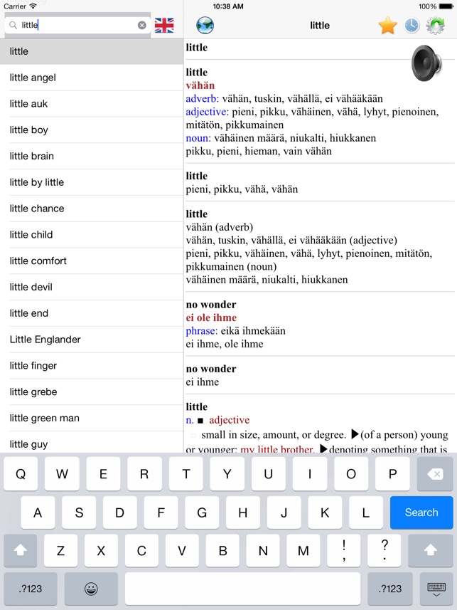 English Finnish best dictionary translator - Englanti Suomi paras sanakirja  kääntäjä on the App Store