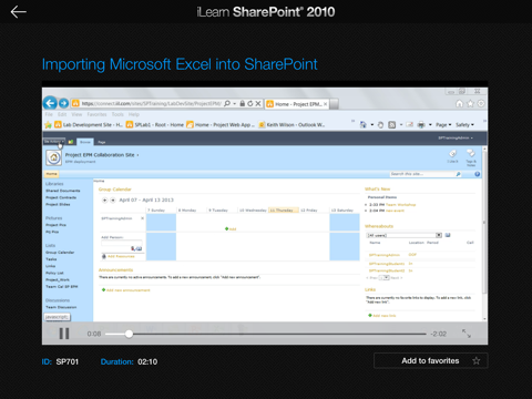 IIL iLearn: Microsoft SharePoint 2010 screenshot 3