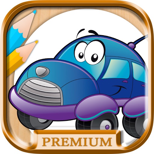 Paint and color cars - educational game for girls and boys to color cars or trucks - Premium