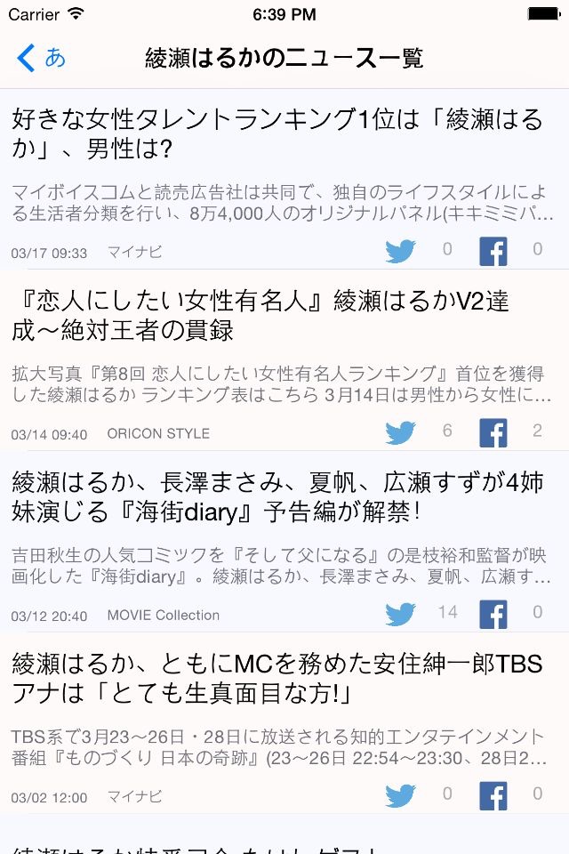 芸能ニュース : 芸能人ごとのニュースまとめ screenshot 2