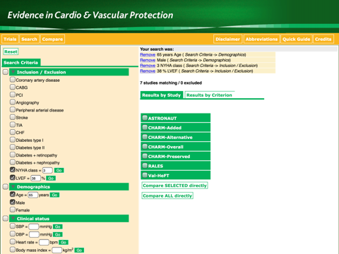 Evidence in Cardio & Vascular Protection screenshot 3