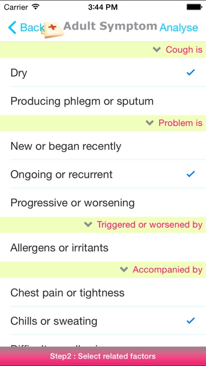 Adult Symptom Checker