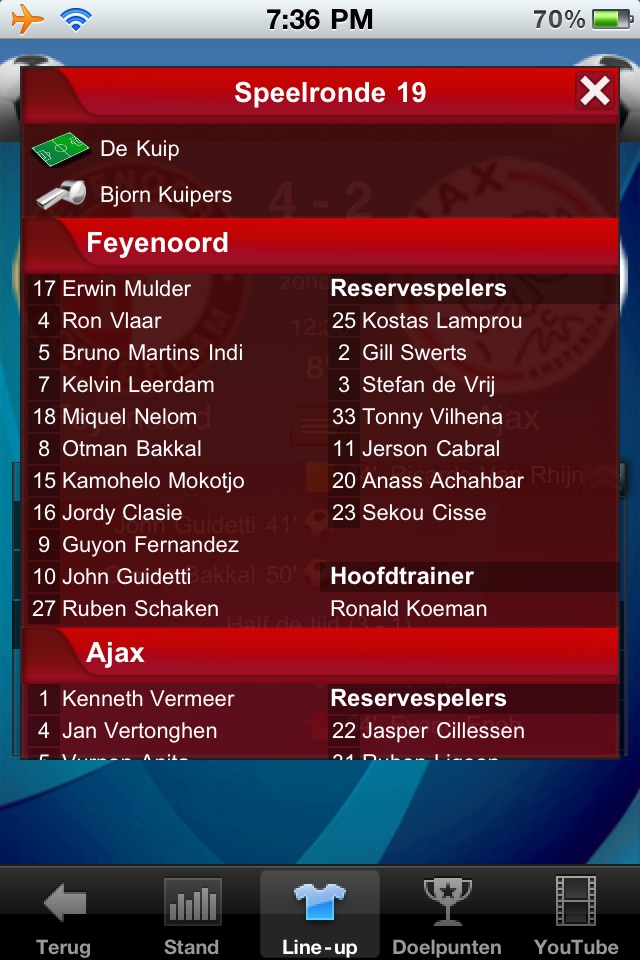 Eredivisie Voetbal screenshot 3