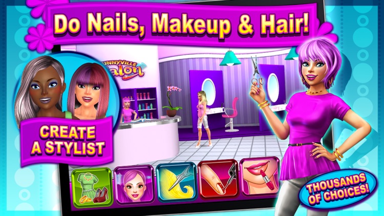 Sunnyville Salon Game - Play Free Hair, Nail & Make Up Games screenshot-0