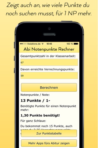 Abitur Notenpunkte Rechner screenshot 3