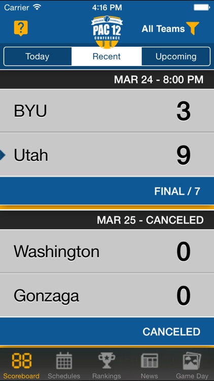Pac 12 Baseball Schedules & Scores